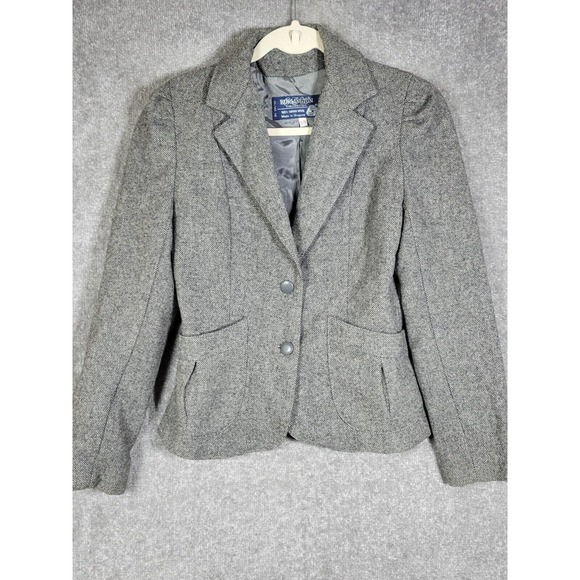 Vintage Burlington Collection Wool Blazer Jacket Womens Juniors Sz‎ 9/10 Pockets - Picture 1 of 9